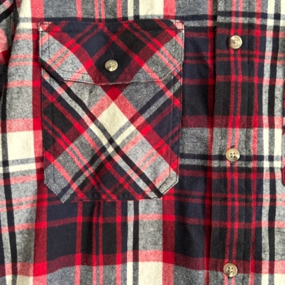 TNA men's plaid button down 100% cotton long sleeve shirt casual size M - Picture 4 of 11